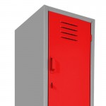 Locker metálico dual grande - 2 puertas rojo